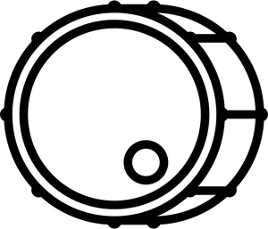 Snare Drum Outline Vector PNG Image