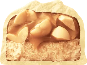 Snickers Candy Bar Cross Section PNG Image