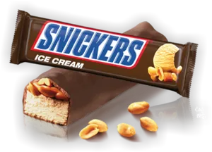 Snickers Ice Cream Bar Product Showcase PNG Image