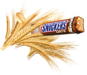 Snickers Oats Barwith Wheat Stalks PNG Image