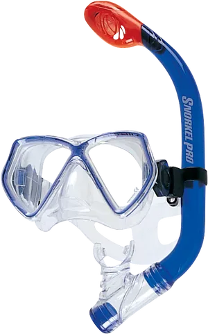 Snorkeling Gear Blueand Clear PNG Image