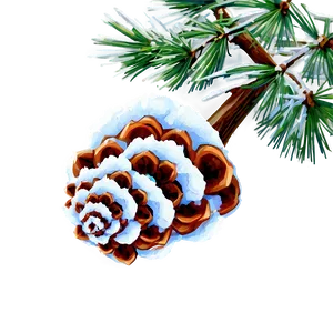 Snow-covered Pine Cones Png 06252024 PNG Image