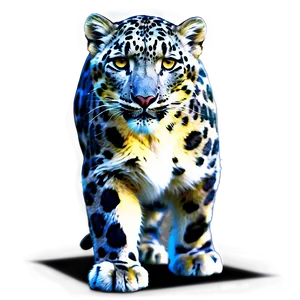 Snow Leopard And Mountain Background Png Lmu52 PNG Image