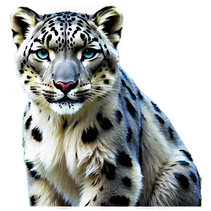 Snow Leopard Illustration Png 9 PNG Image