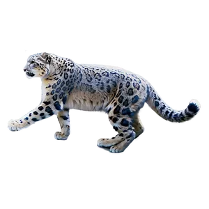 Snow Leopard In A Snowstorm Png Uuw PNG Image