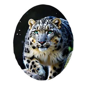 Snow Leopard In Moonlight Png Imw62 PNG Image