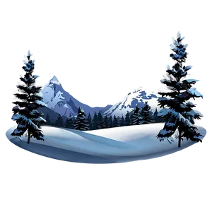 Snowfall Mountain Landscape Png 06122024 PNG Image