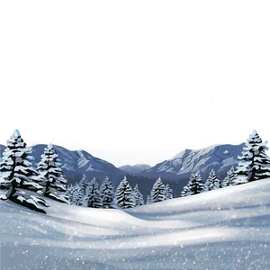 Snowfall Mountain Landscape Png 68 PNG Image