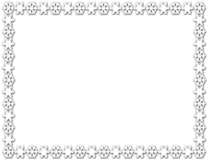 Snowflake Border Black Background PNG Image