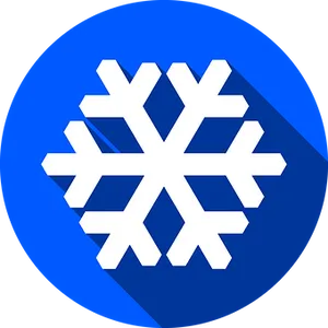 Snowflake Icon Blue Background PNG Image