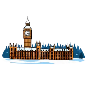 Snowy Big Ben Winter Scene Png 40 PNG Image