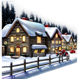 Snowy Christmas Village Png 68 PNG Image