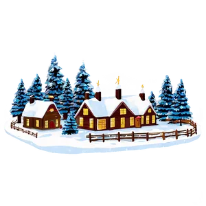 Snowy Christmas Village Png Jwc50 PNG Image