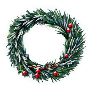 Snowy Christmas Wreath Png 06252024 PNG Image