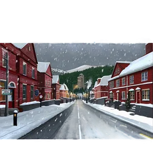 Snowy City Street Winter Png Ukg76 PNG Image