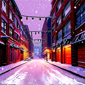 Snowy City Street Winter Png Xiu70 PNG Image