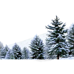 Snowy Mountain Forest Edge Png Pvj PNG Image