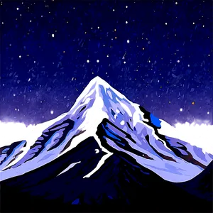 Snowy Mountain Under Stars Png Wby PNG Image