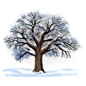 Snowy Oak Tree Png Fil74 PNG Image