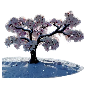 Snowy Sakura Tree In Winter Png Lsl35 PNG Image