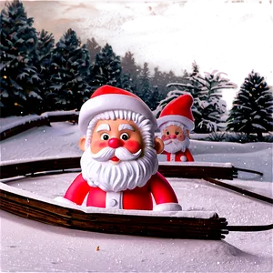 Snowy Santa Village Png Uoq PNG Image