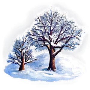 Snowy Tree Twilight Png 06212024 PNG Image