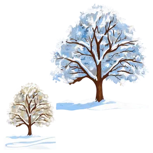 Snowy White Tree Graphic Png 11 PNG Image