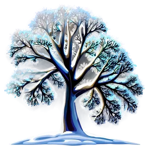 Snowy White Tree Graphic Png Ilp PNG Image