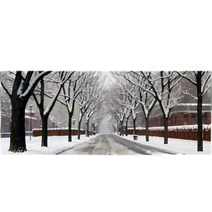 Snowy Winter Street Png 32 PNG Image