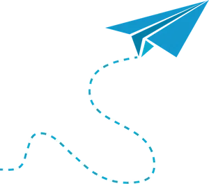 Soaring Paper Plane Graphic PNG Image