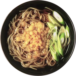 Soba Noodleswith Garnish PNG Image