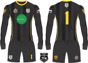 Soccer Goalkeeper Kit Design PNG Image