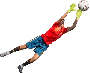 Soccer_ Goalkeeper_ Mid_ Air_ Save.png PNG Image