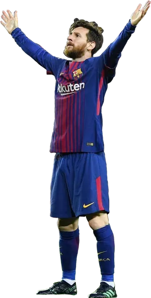 Soccer Player Celebration Pose PNG Image