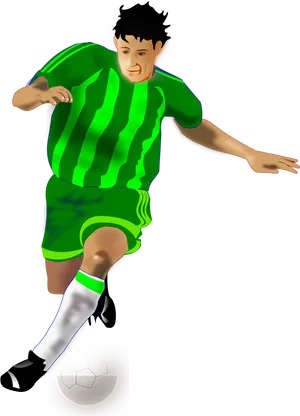 Soccer_ Player_ Kicking_ Ball_ Clipart PNG Image