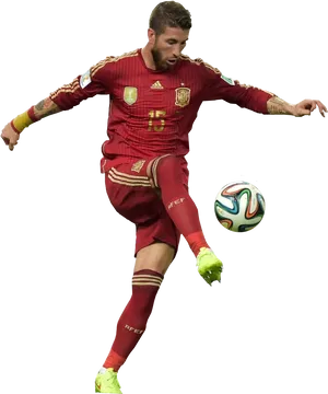 Soccer_ Player_ Mid_ Kick PNG Image