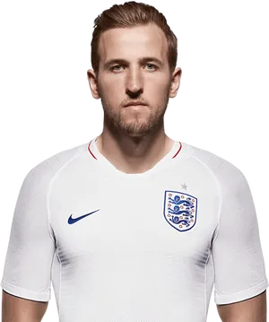 Soccer Playerin England Kit PNG Image