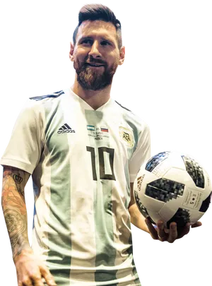 Soccer_ Star_ Holding_ Ball PNG Image