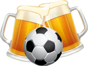 Soccerand Beer Celebration PNG Image