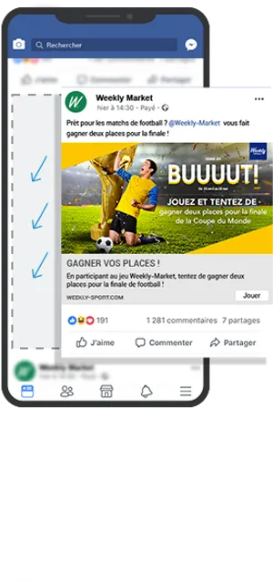 Social Media Football Contest Ad PNG