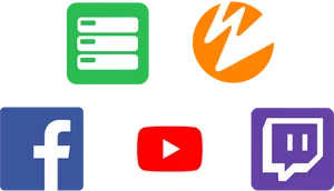 Social Media Icons Collection PNG Image