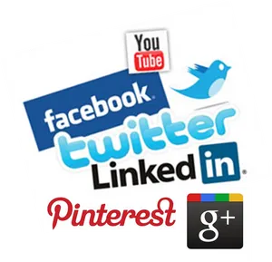 Social Media Logos Collage PNG Image