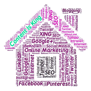 Social Media S E O Word Cloud House PNG Image
