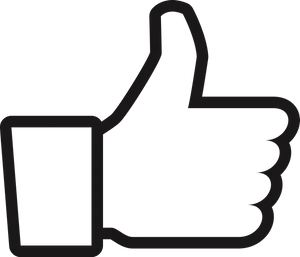 Social Media_ Thumbs Up Icon PNG Image