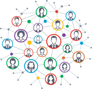 Social Network Connections Graphic PNG Image