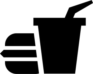 Soda Cup Silhouette Outline PNG Image
