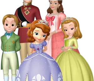 Sofia The First Royal Family Portrait PNG Image