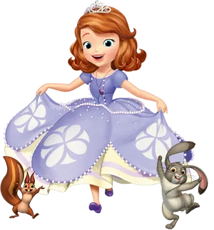 Sofia The First With Animal Friends PNG Image