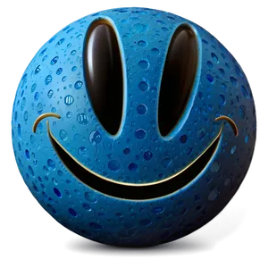 Soft Blue Smiley Expression Png Rov32 PNG Image