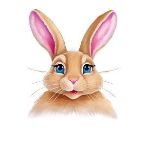 Soft Bunny Visage Png Uvi PNG Image